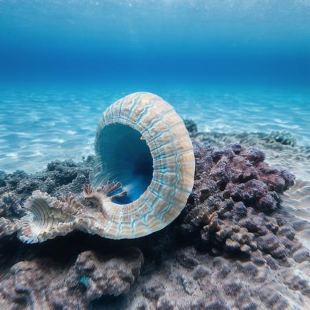 Underwater photo of a seashell <lora-underwater-000390-0.8>, 8k uhd, dslr, soft lighting, high quality, film grain, Fujifilm XT3 2.png